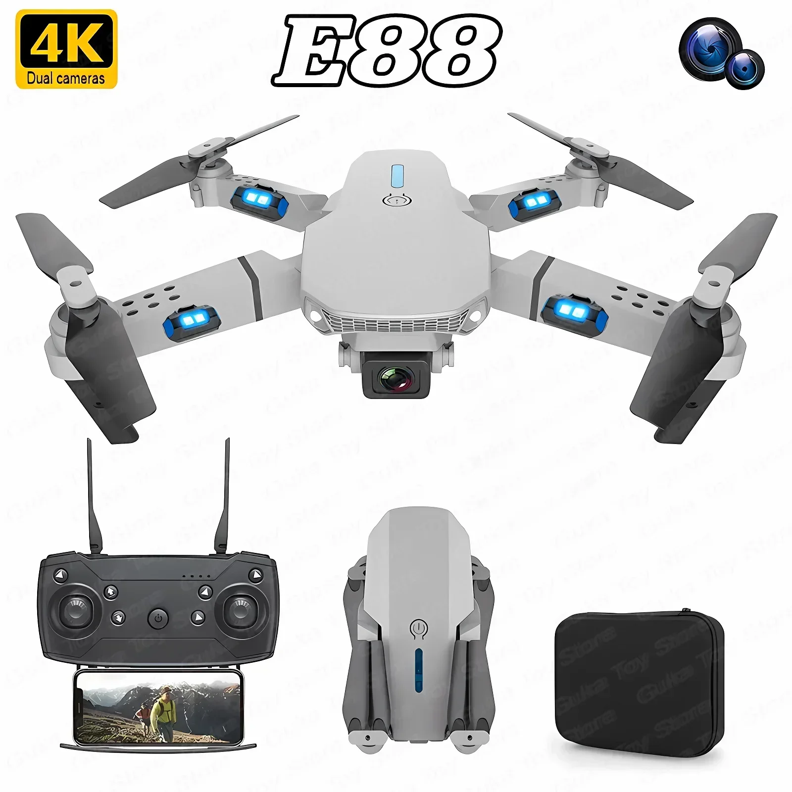 Drone Camera Mount - E88 Pro WIFI FPV Drone Wide