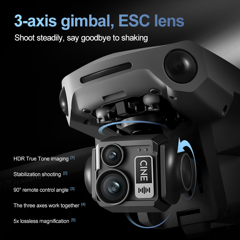 8K 3 Axis Gimbal Brushless 7.2 - Drone Camera With Gimbal ulasan dan harga