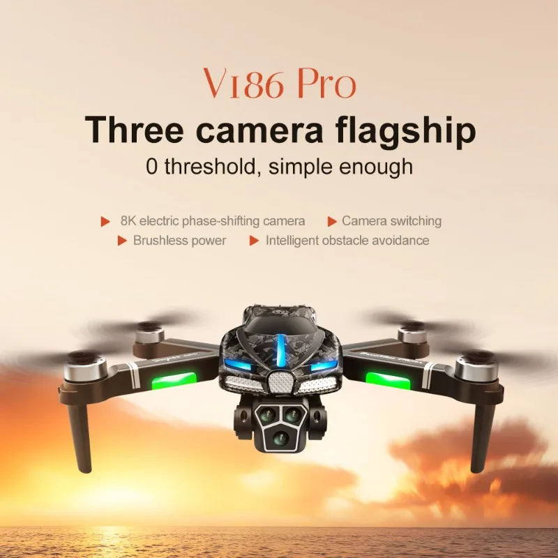 New V186 Pro Drone Professiona - Drone Camera With Gimbal ulasan dan harga