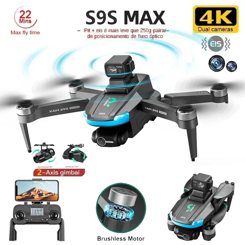 NEW S9S MAX MINI Drone 4K 2-Ax - Drone Camera With Gimbal ulasan dan harga