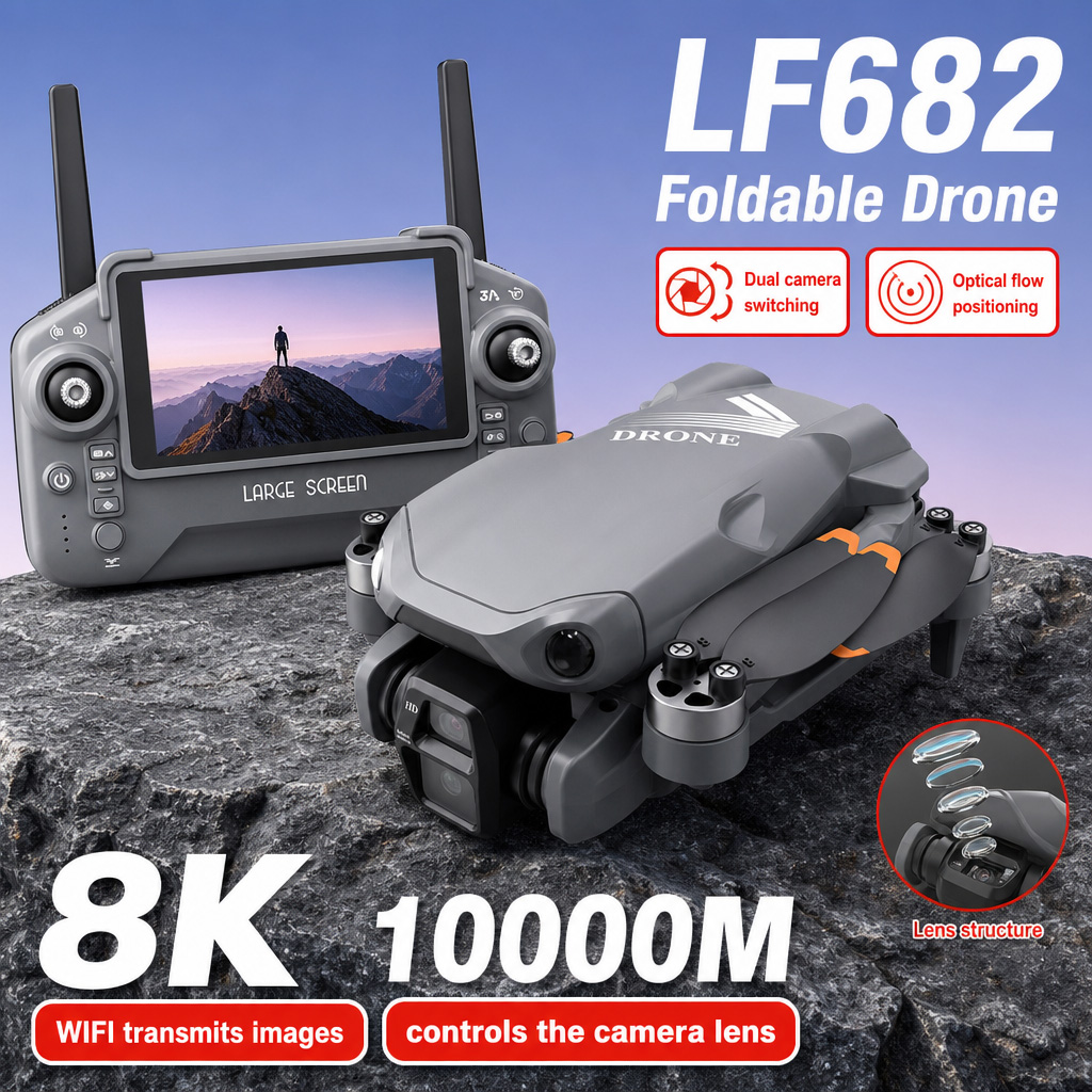 Aerial Photo LF682 Drone 8K HD - Drone Camera With Gimbal ulasan dan harga