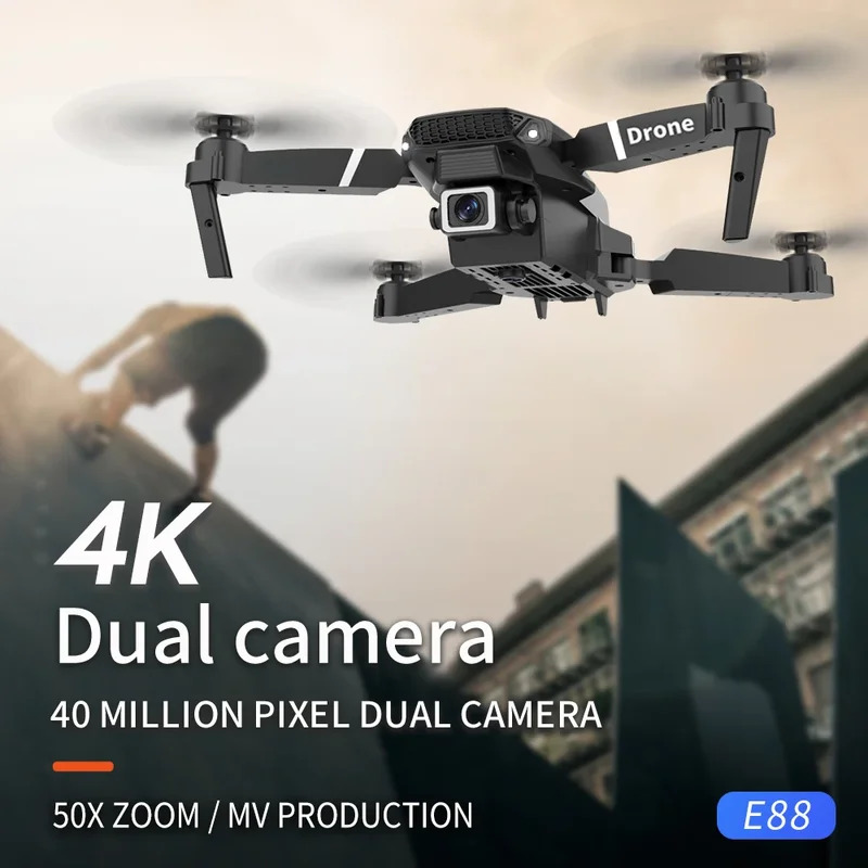 E88 ProIntelligent Folding Dro - Drone Camera Lens ulasan dan harga