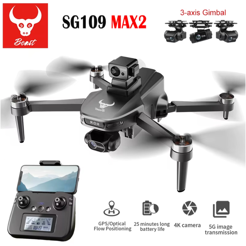 SG109 MAX2 Professional FPV 8K - Drone Camera With Gimbal ulasan dan harga