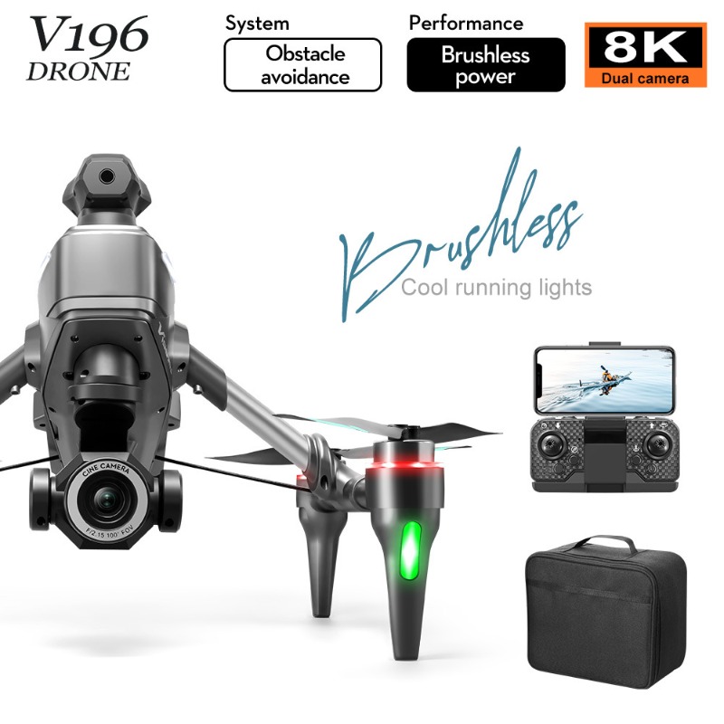 2025 V196 Automatic Obstacle A - Drone Camera With Gimbal ulasan dan harga