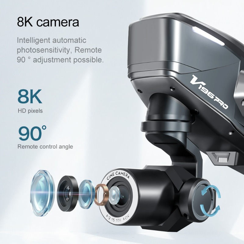 2025 V196 Automatic Obstacle A - Drone Camera With Gimbal ulasan dan harga